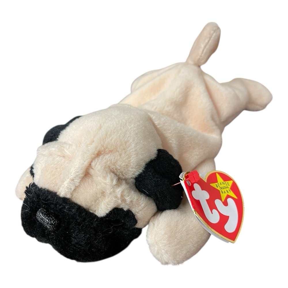 TY Beanie Baby - Pugsly the Pugโ Dog (8 inch) - MWMTs Stuffed Animal Toy